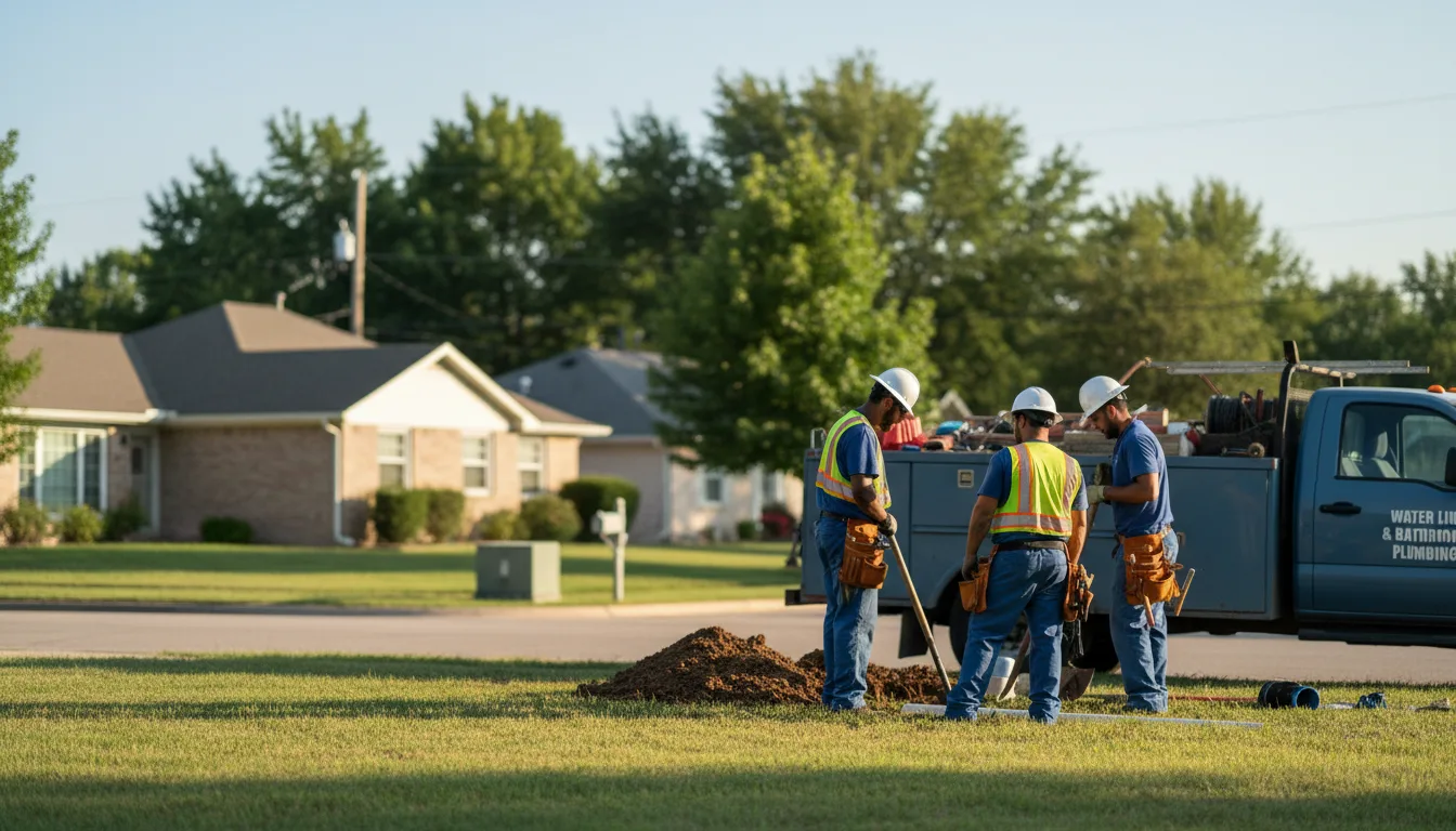 Residential water line and bathroom plumbing service in Monette, AR